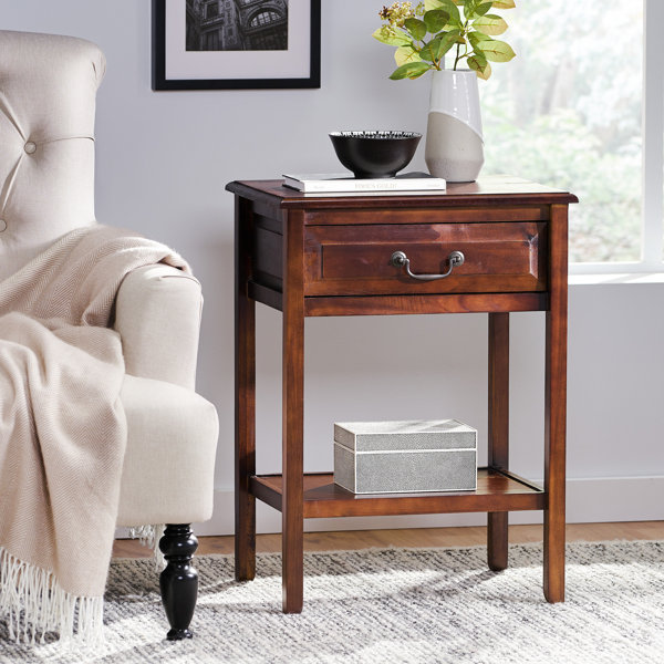August Grove® Zara Acacia Wood End Table & Reviews Wayfair